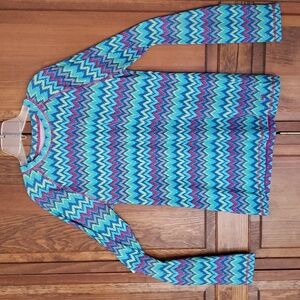 REI Girl's Chevron Ikat Print Midweight Top Shirt Sz XL